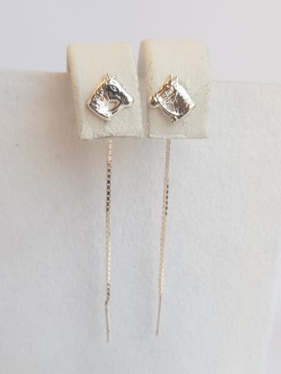 HOPEAKORVAKORUT HEVOSENPÄÄ - Hopeakorvakorut - 5066 - 1