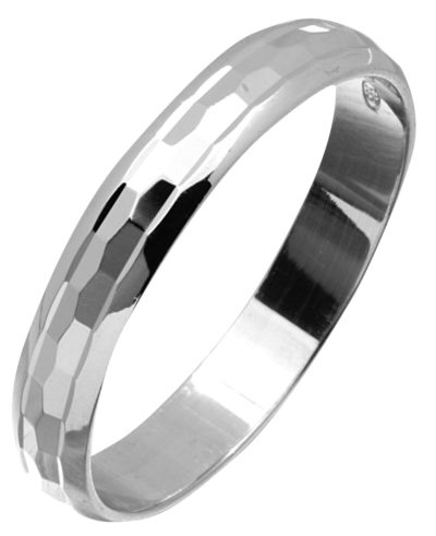 Bellina 4mm valkokultainen kihlasormus - Valkokultasormukset - 3566 - 1