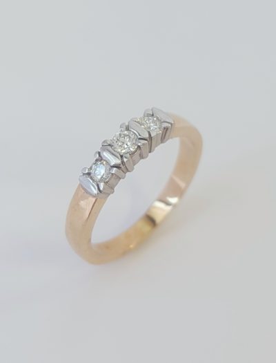 Keltakultainen timanttisormus - Keltakultasormukset - 3297 - 1