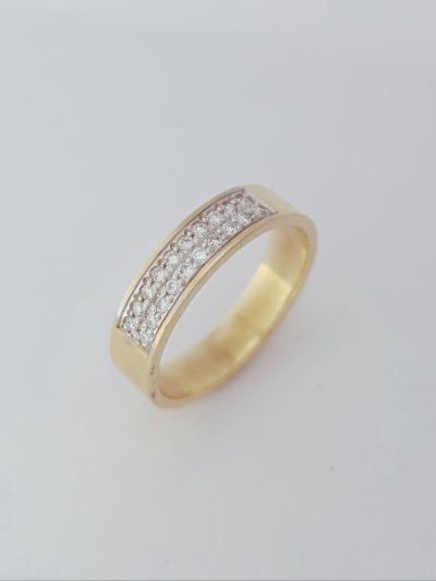 KELTAKULTAINEN TIMANTTISORMUS - Keltakultasormukset - 3407 - 1