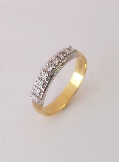 Keltakultainen Timanttisormus - Keltakultasormukset - 3447 - 1