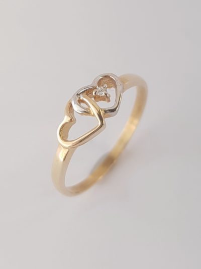 KELTAKULTAINEN TIMANTTISORMUS - Keltakultasormukset - 3457 - 1