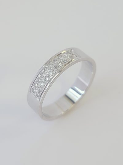 Valkokultainen Timanttisormus - Valkokultasormukset - 3417 - 1