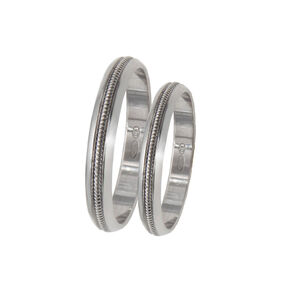 Bellina 3mm valkokultainen kihlasormus - Valkokultasormukset - 3568 - 1