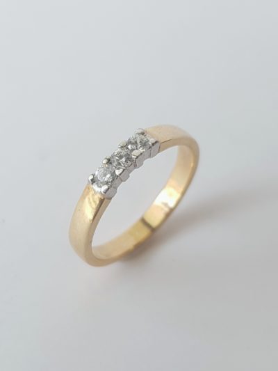 Keltakulta timanttisormus 3x0,05 w/si - Keltakultasormukset - 7234580000 - 1