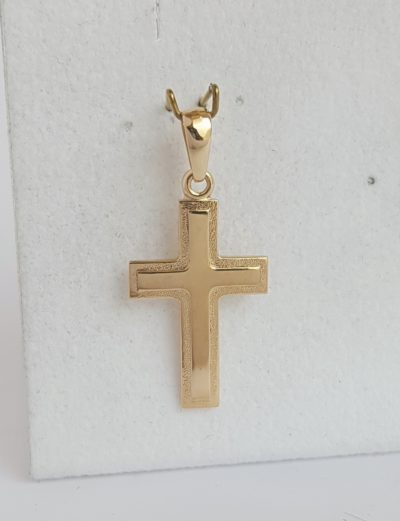 KOTIMAINEN RISTIRIIPUS 25mm - Keltakultakaulakorut - 2418 - 1