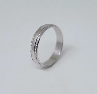 Bellina 4mm valkokultainen kihlasormus - Valkokultasormukset - 3569 - 1