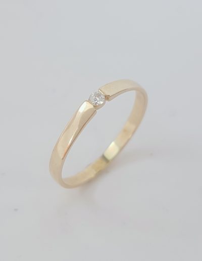 Keltakultainen Timanttisormus - Keltakultasormukset - 3479 - 1